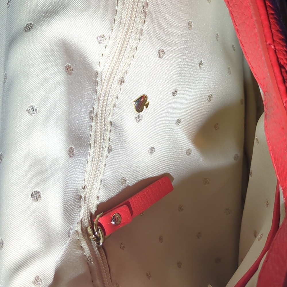Kate Spade Red Quilted Shoulder Bag with Chain Strap NWOT ASKING ONLY $110 - Picture 6 of 10